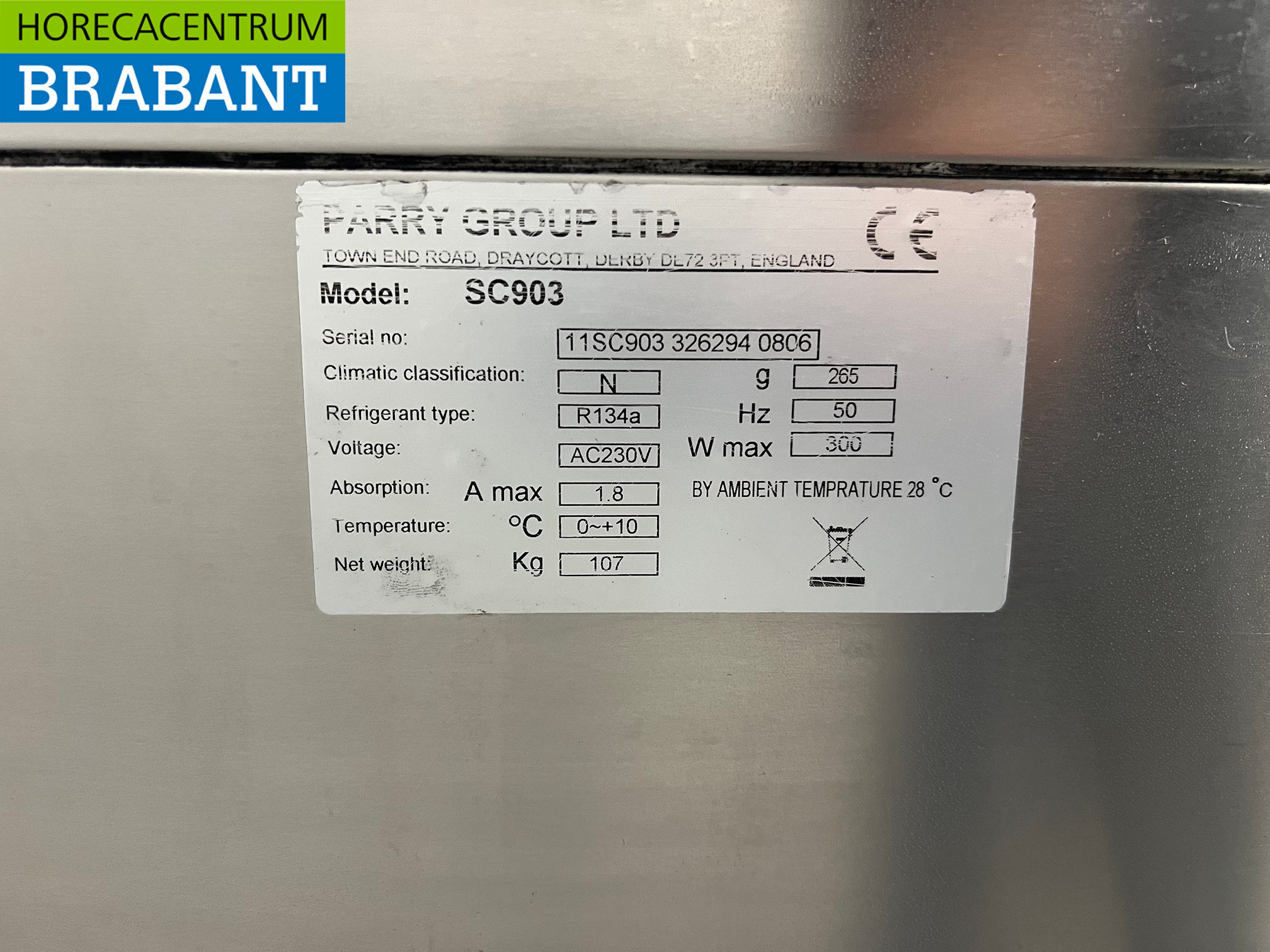 Parry-Kühlarbeitsbank aus Edelstahl, fahrbar, 3 Türen, 137 cm, 230 V, Gastronomie – Bild 5