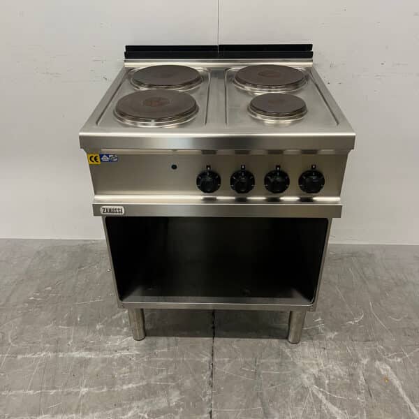 Zanussi-Elektroherd aus Edelstahl mit 4 Kochstellen, 70 cm, 400 V, für die Gastronomie