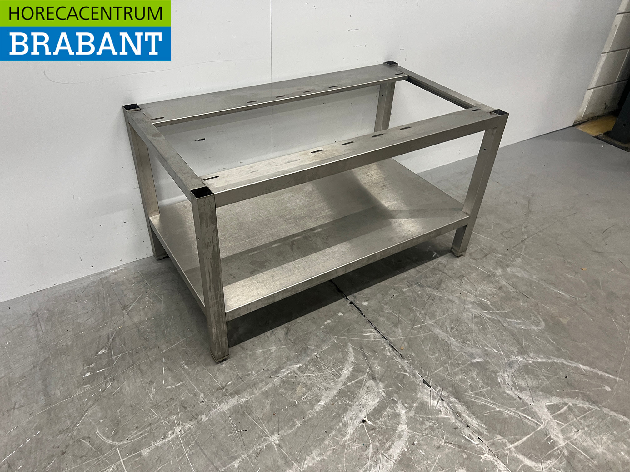 Edelstahlgestell mit Untergestell 100 x 55,5 x 56 cm Gastronomie – Bild 3