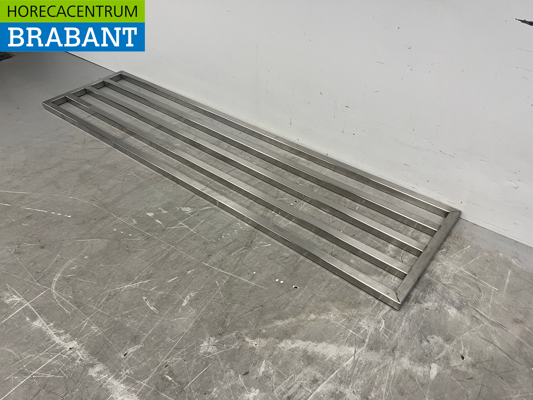 Edelstahl-Pfannenablage, 120 x 29,5 cm, Gastronomie – Bild 2