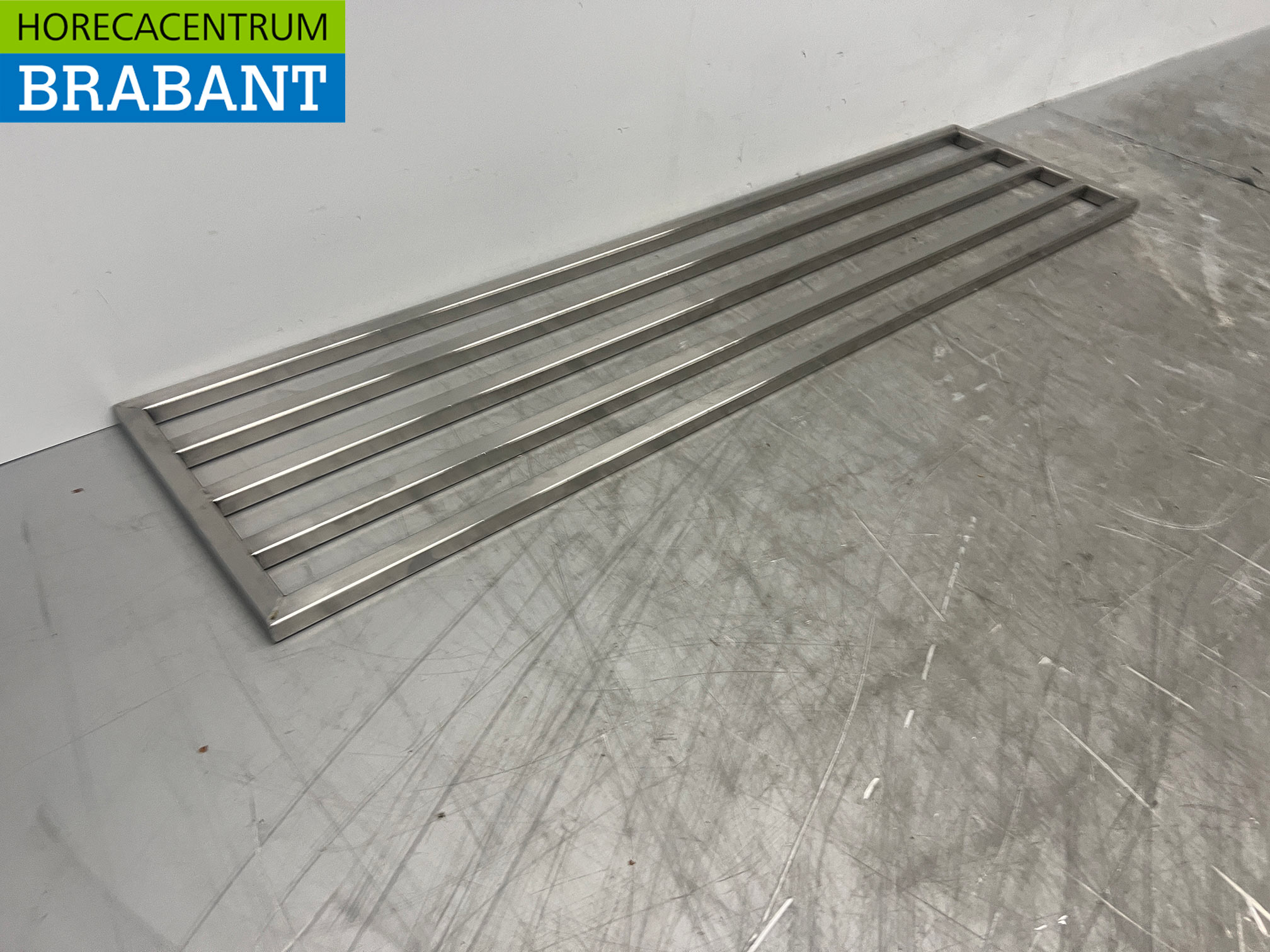 Edelstahl-Pfannenablage, 120 x 29,5 cm, Gastronomie – Bild 3