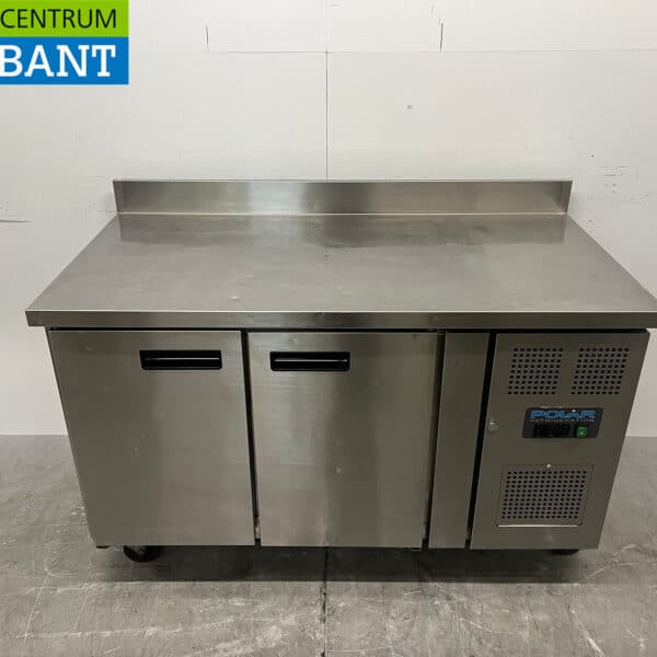 Edelstahl-Gefriertisch „Polar“ auf Rollen, 136 cm, 230 V, Gastronomie