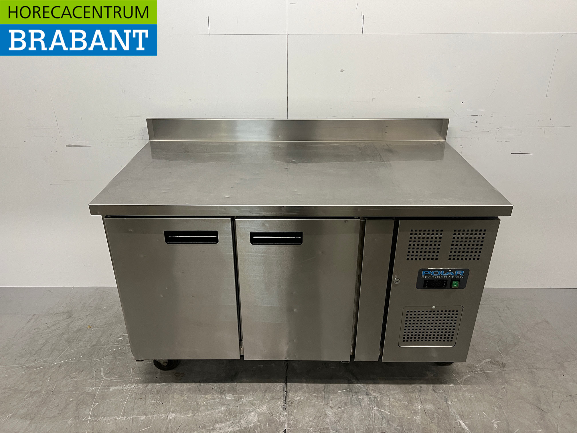 Edelstahl-Gefriertisch „Polar“ auf Rollen, 136 cm, 230 V, Gastronomie