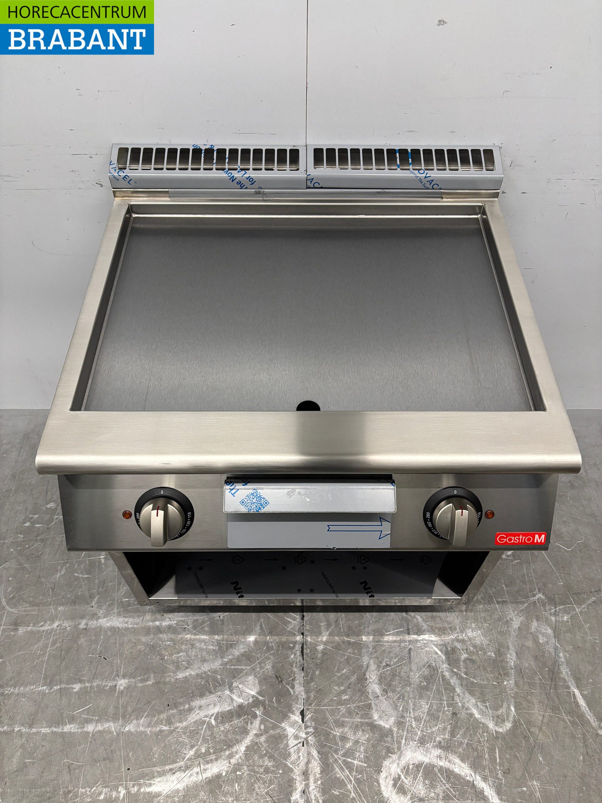 Edelstahl-Gastro-M-Bratplatte, glatt, 80 cm, 400 V, Gastronomie – Bild 4