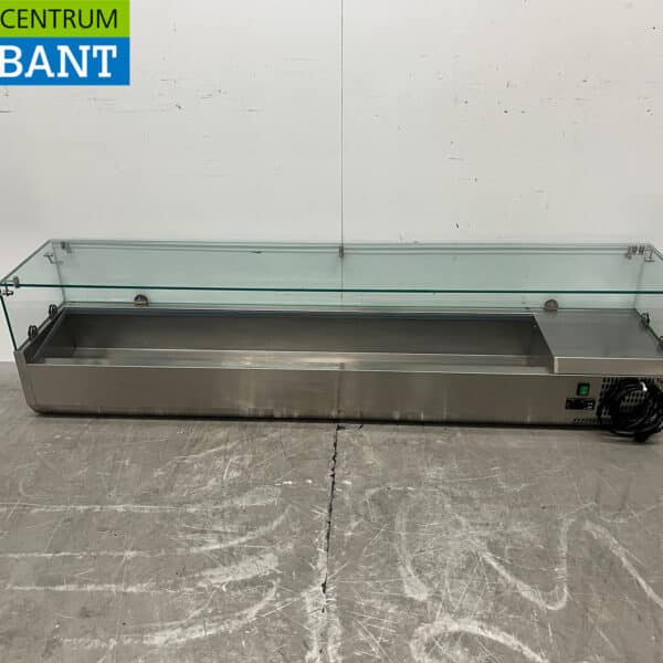 Edelstahl-Salatschüssel „Maxxfrost“ 9 x 1/4 GN, 180 cm, Gastronomie