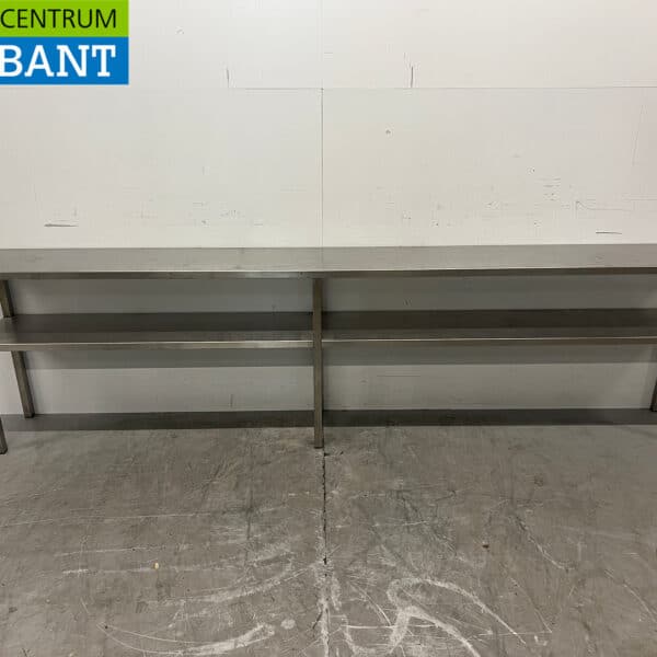 Edelstahl-Doppel-Etagere-Brücke 270 x 30 x 73 cm Gastronomie