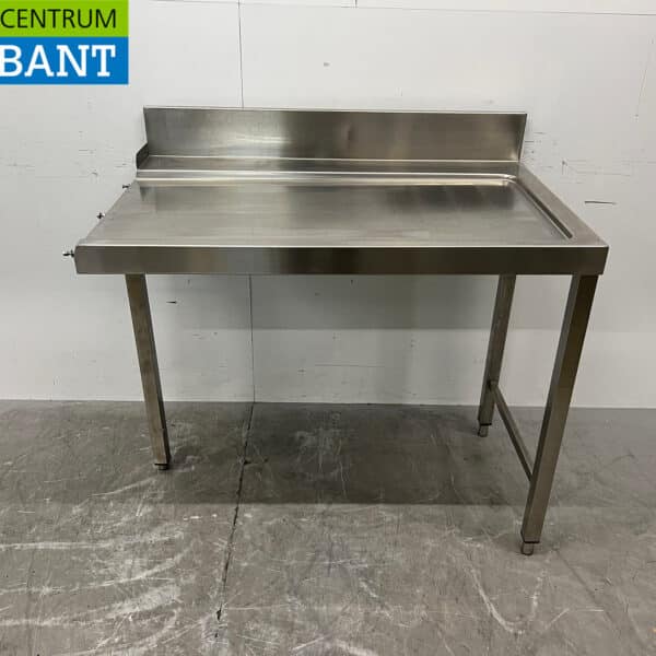 Edelstahl-Ablaufwanne für Durchlaufgeschirrspüler, 110 cm, Gastronomie