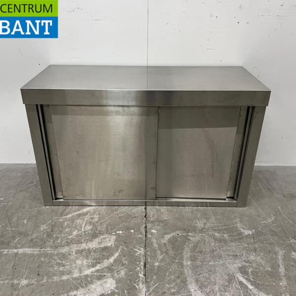 Edelstahl-Hängeschrank 2 Schiebetüren 120 cm Catering