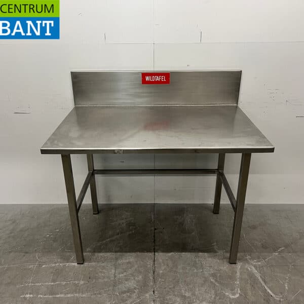 Edelstahl-Wildtisch, Schneidetisch, Arbeitstisch 119,5 x 77 x 87,5 cm Gastronomie, Metzgerei