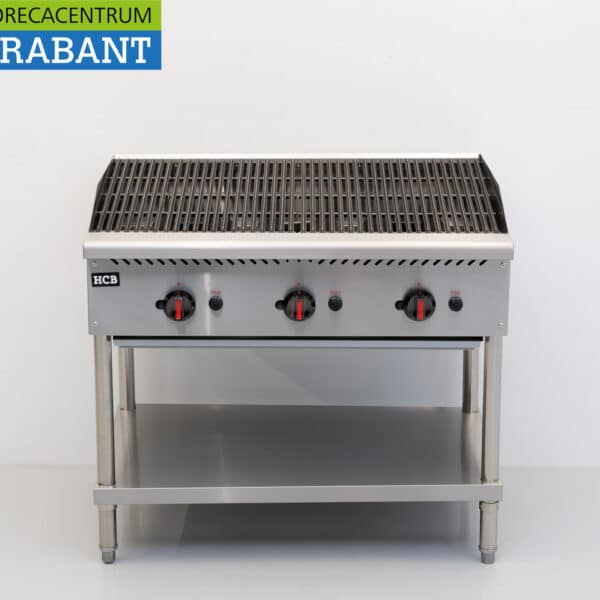 HCB Edelstahl-Lavagrill Chargrill mit 3 Brennern, Propangas, 30,75 kW, 91,5 cm, Gastronomie