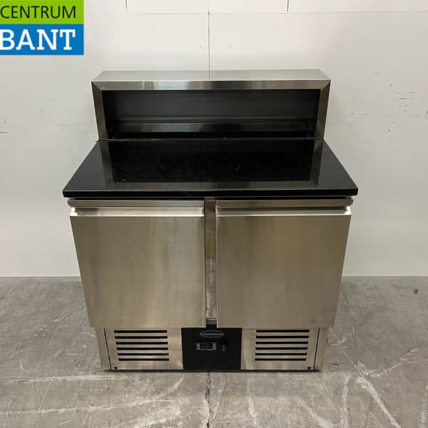 Pizza-Arbeitsplatte „Combisteel“ aus Edelstahl, Saladette, 90 cm, 230 V, Gastronomie