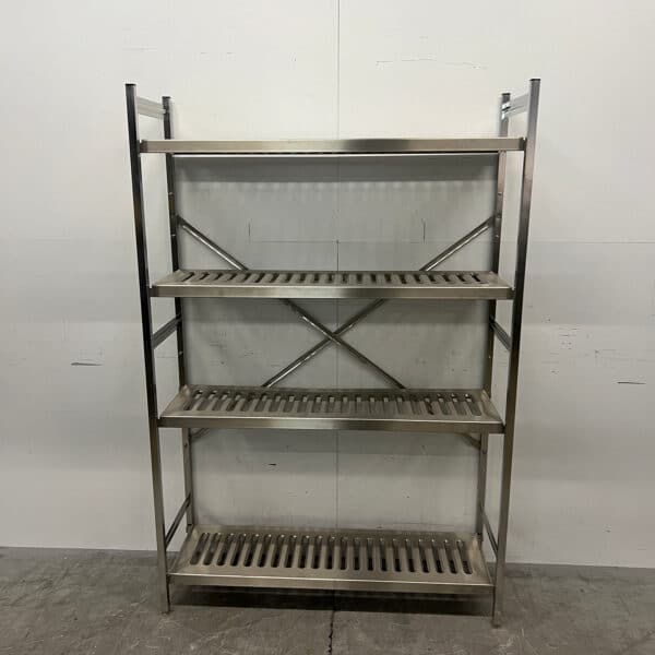 Aufbewahrungsregal aus Edelstahl, 120 x 40 x 180,5 cm, Gastronomie