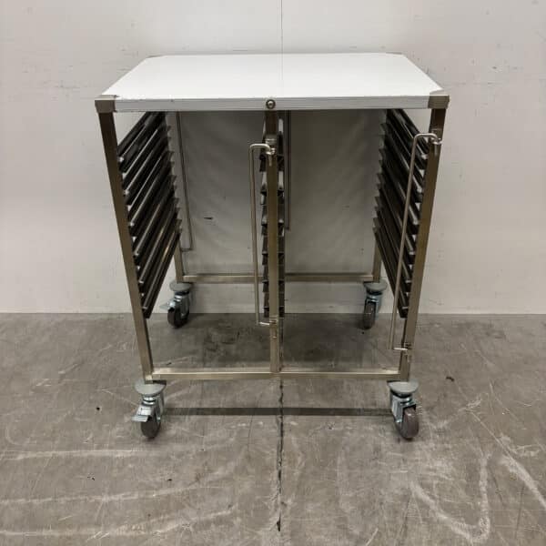 Edelstahl-Regalwagen 12 x 1/1 GN Gastronorm 95 cm Gastronomie