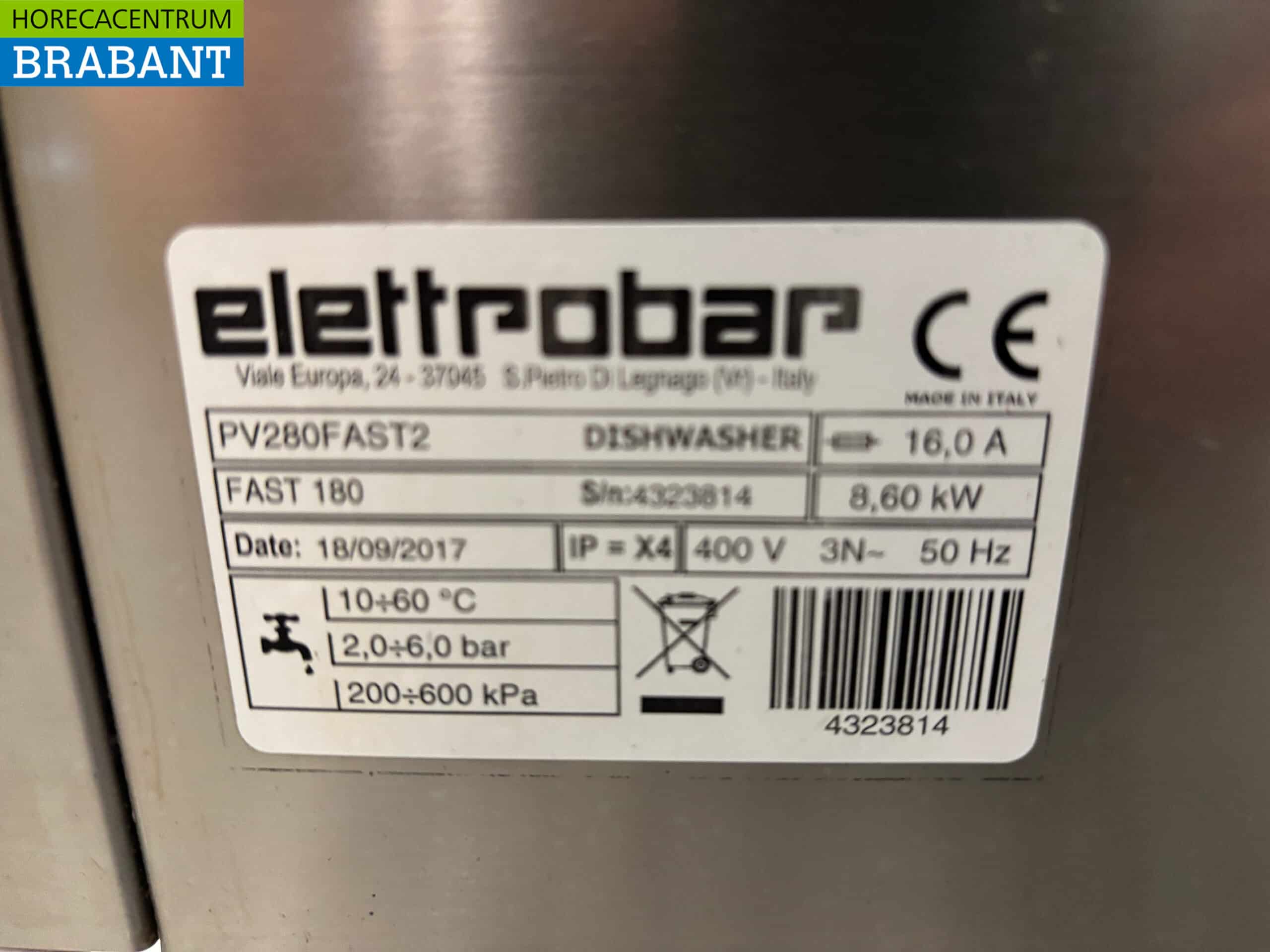 Elettrobar-Durchlaufgeschirrspüler aus Edelstahl, 400 V, für die Gastronomie – Bild 6
