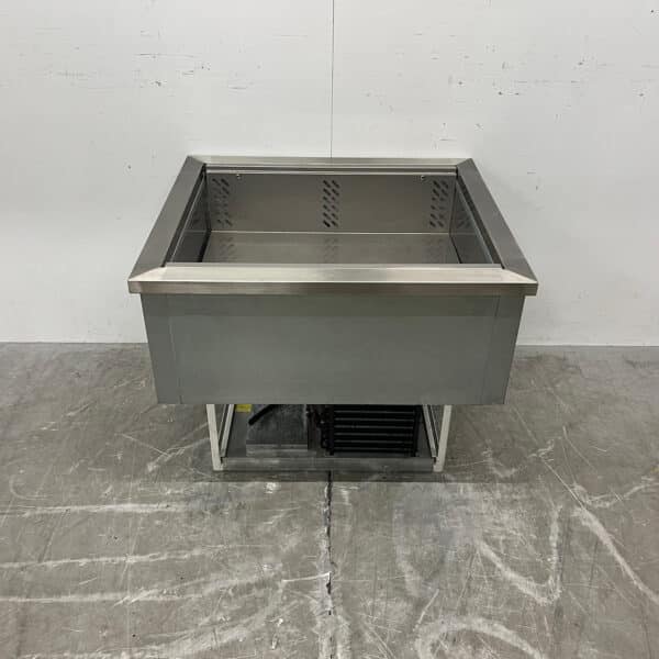 Edelstahl-Drop-In-Salatschüssel mit Kühlfach, 2 x 1/1 GN, 79 cm, 230 V, Gastronomie
