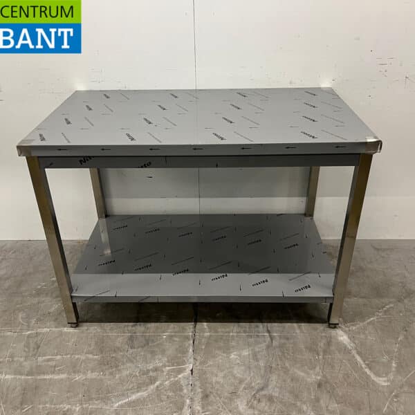Edelstahl-Arbeitstisch mit Untergestell 120 x 70 x 86 cm Gastronomie