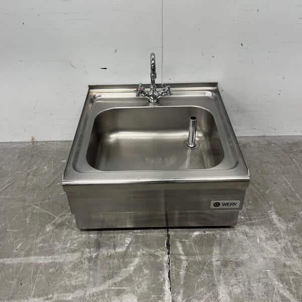 Edelstahl-Spülbecken „Wery“ mit Wasserhahn, 60 x 60 x 30,5 cm, Gastronomie