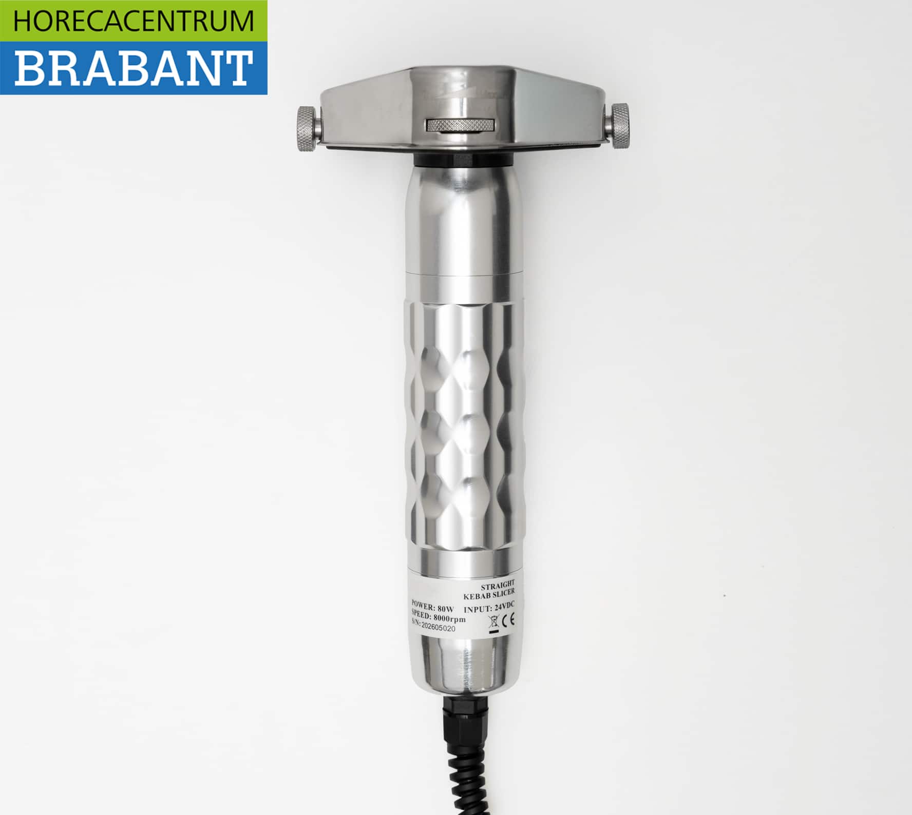 HCB Edelstahl-Elektro-Dönermesser, Kebabmesser, Gyros-Schneider mit Adapter, 230 V, Gastronomie – Bild 2