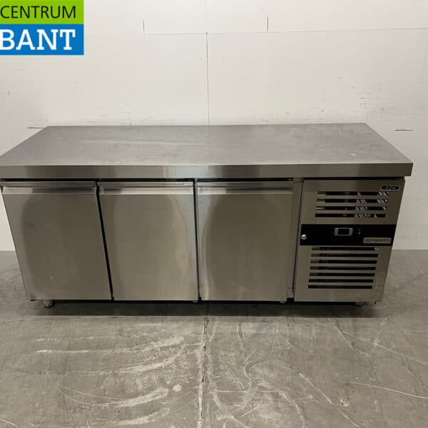 Edelstahl Kühltheke 3 Türen 179,5 cm 230V Horeca