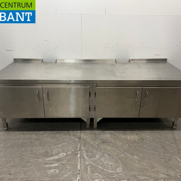Edelstahl-Arbeitsschrank, Unterschrank, 200 x 80 x 67 cm, Gastronomie