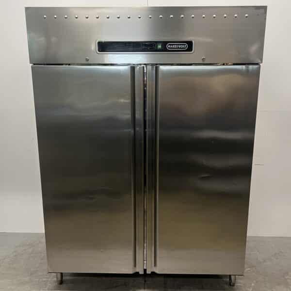 Maxxfrost-Kühlschrank aus Edelstahl mit Doppeltür, 1.300 Liter, 230 V, für die Gastronomie