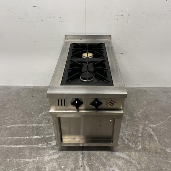 Edelstahl-Kochfeld „Solymac“ mit 2 Kochstellen, Gasherd, 50 cm, GAS, Gastronomie