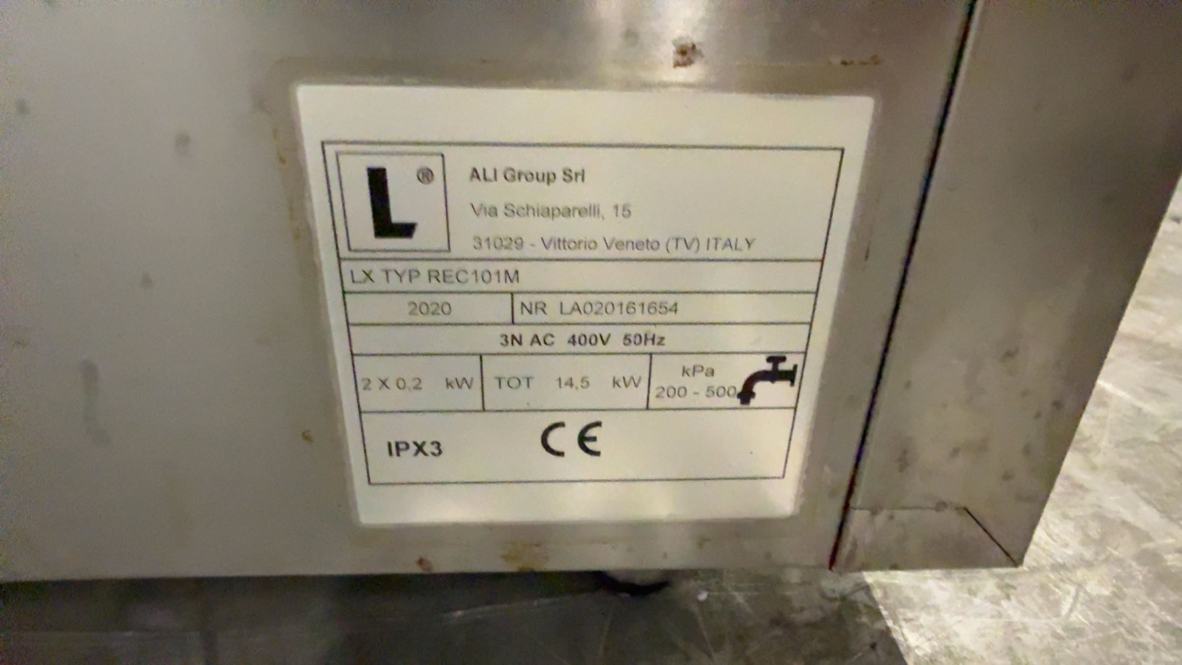 RVS Lainox Heteluchtoven 10 x 1/1 GN 400V Horeca