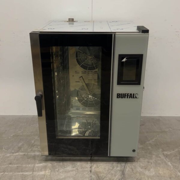Edelstahl-Kombidämpfer Buffalo HX568-E, 18,5 kW, 400 V, 79 × 77 × 106,5 cm, Gastronomie