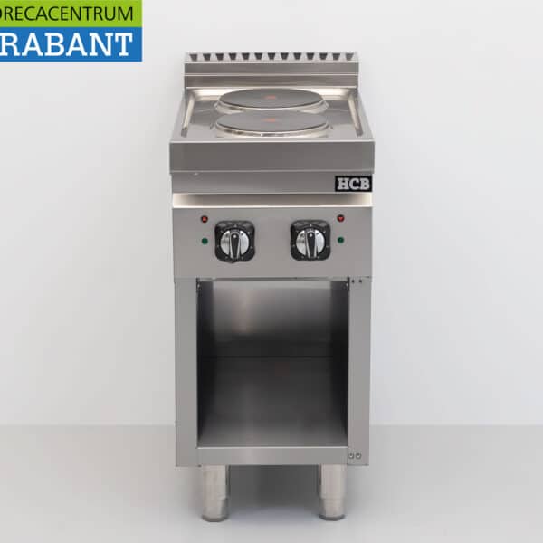 HCB Edelstahl-Elektroherd mit 2 Kochstellen, 5,2 kW, 400 V, 40 cm, Gastronomie