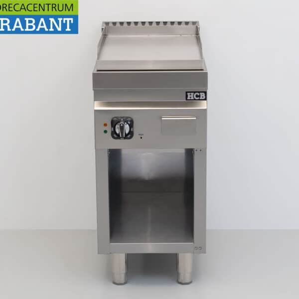 HCB Edelstahl-Bratplatte, glatt, 40 cm, 4,5 kW, 400 V, Gastronomie