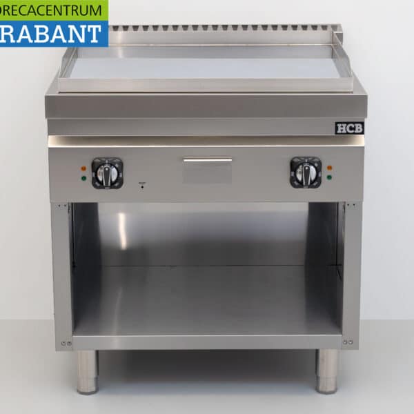 HCB Edelstahl-Bratplatte, verchromt, 80 cm, 9 kW, 400 V, Gastronomie