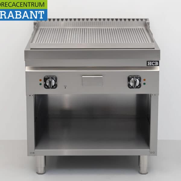 HCB Edelstahl-Backblech, geriffelt, 80 cm, 9 kW, 400 V, Gastronomie