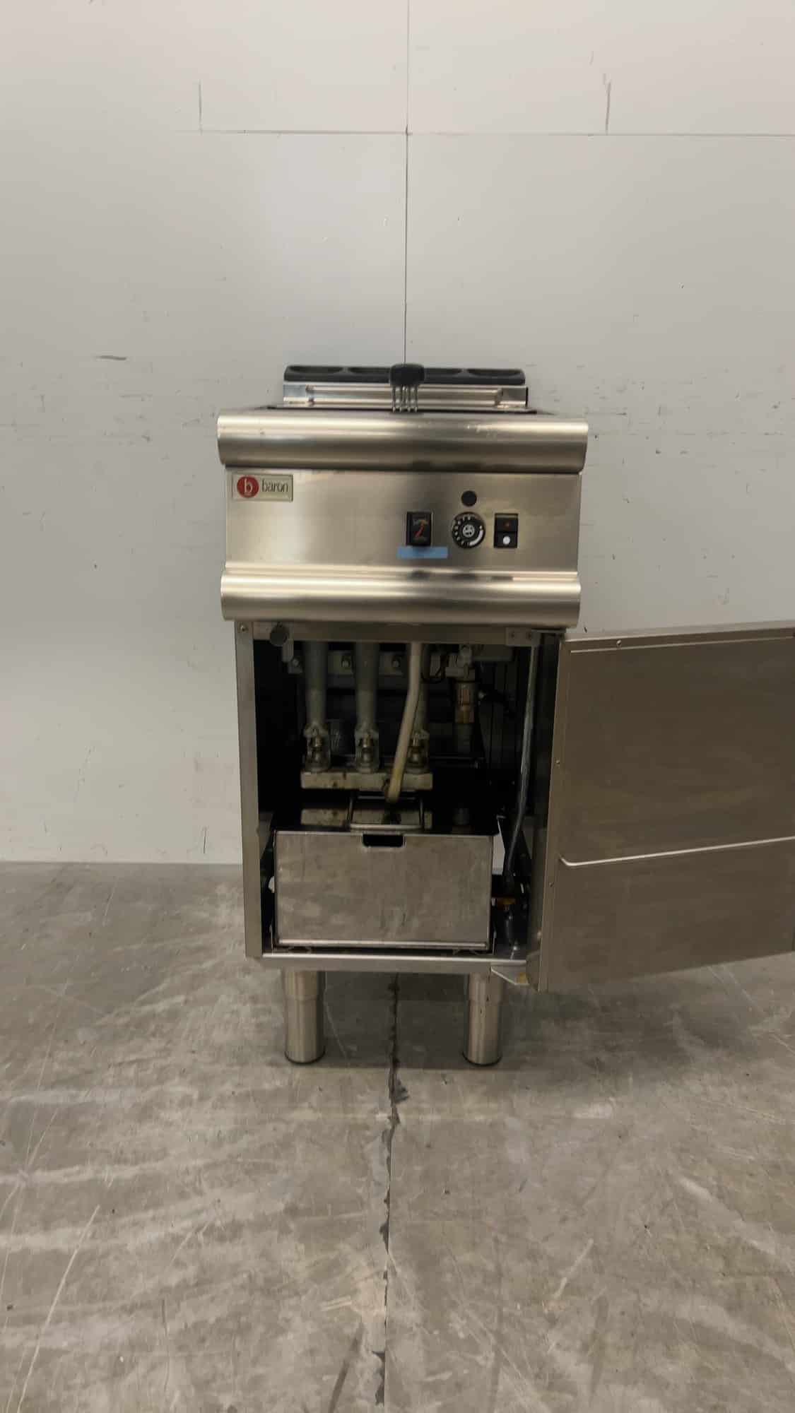 Edelstahl Baron 7FRI/G415 Fritteuse 15 Liter 13 kW GAS 40 x 70 x 96 cm Gastronomie