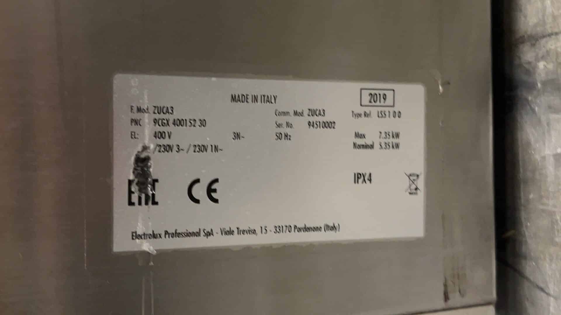 Zanussi ZUCA3 Geschirrspüler aus Edelstahl, 3,6 kW, 230 V, 60 × 61 × 83,5 cm, Gastronomie